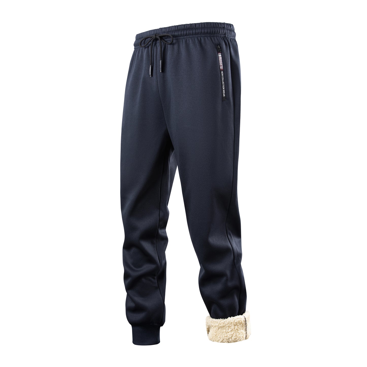Mens Casual Pants Autumn Winter Fleece Sweatpants Men Running Jogger Sports Gym Trousers Fashion Solid Color Workout Long Pants