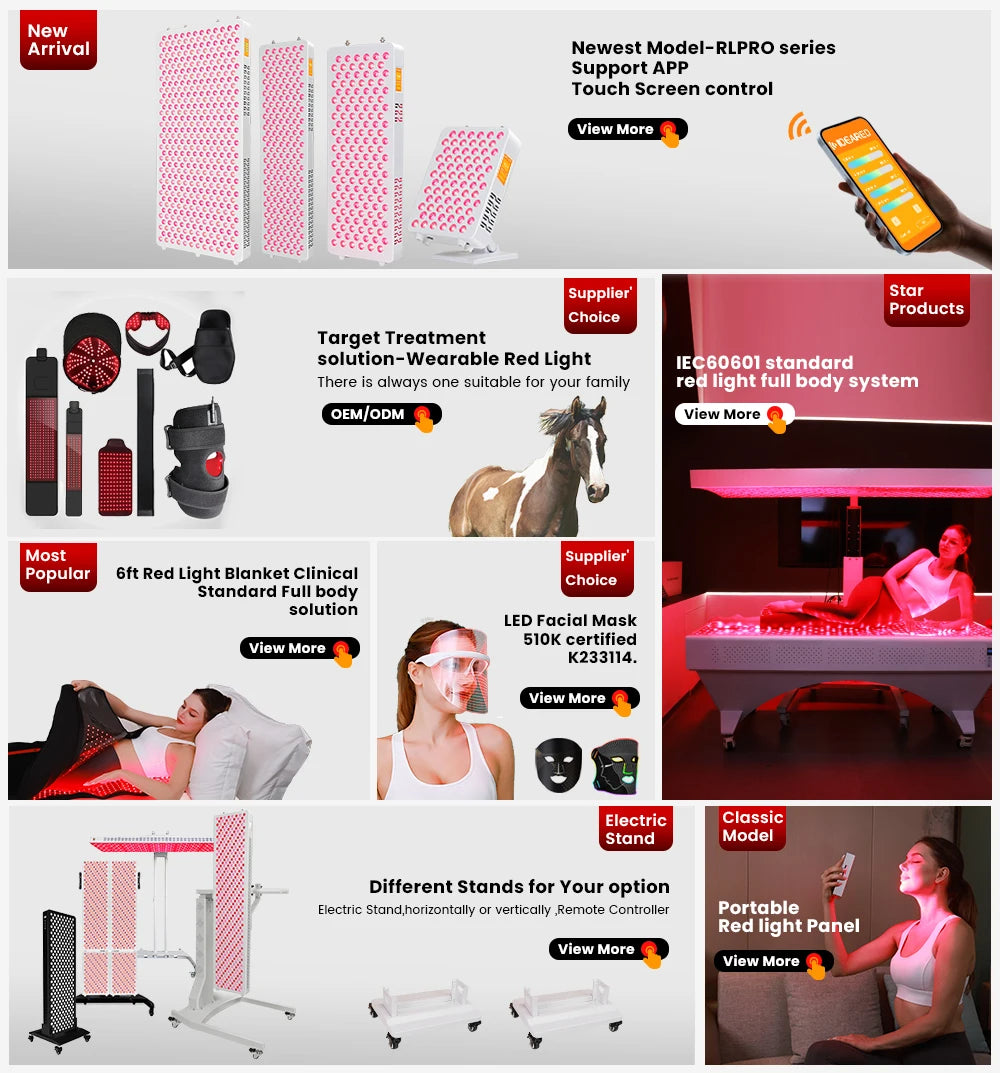 مصباح لوحة العلاج بالأشعة تحت الحمراء ثنائي الشريحة 9Spectrum 5W LED للعلاج بالضوء المنزلي مع التحكم في التطبيق من أجل الصحة والعافية