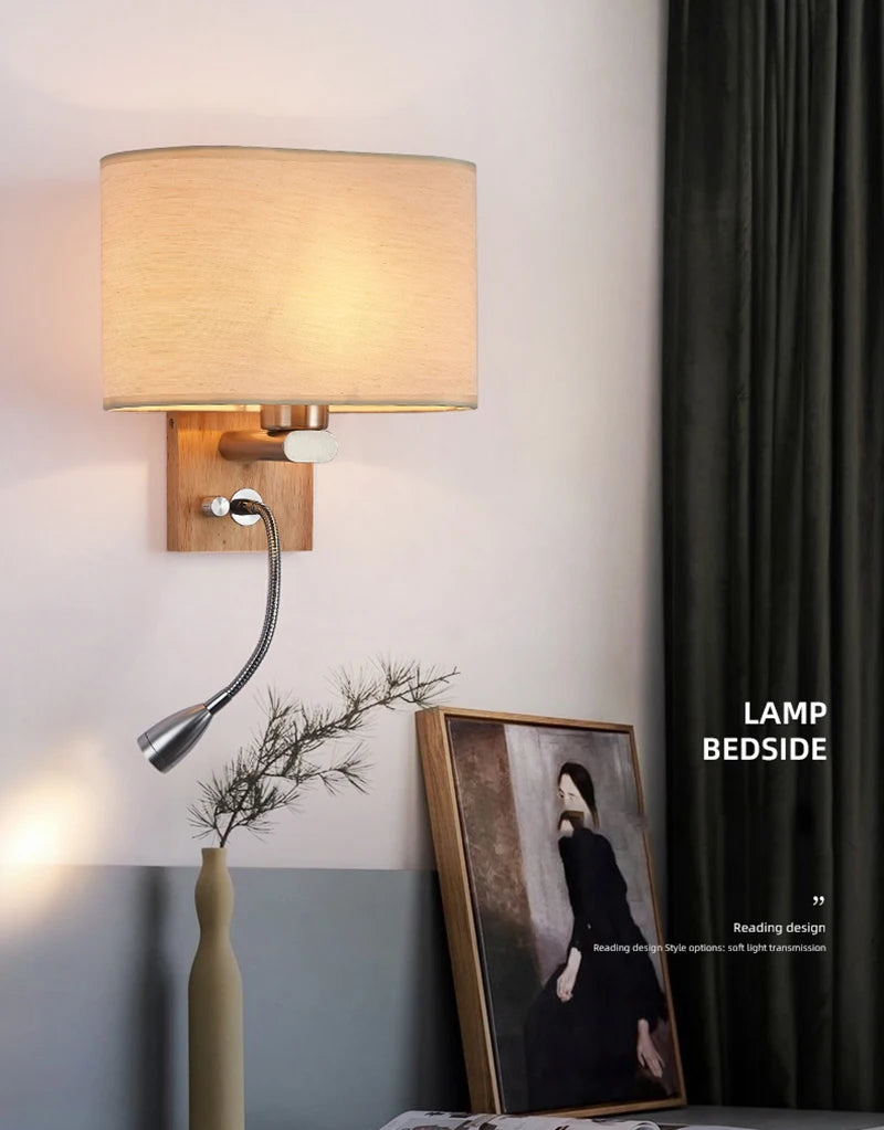 Bedroom Wall lamp With 3W Spotlight Modern Sconce for Living Room Bedside Bathroom Mirror Light Home Decor Indoor Light Fixtures