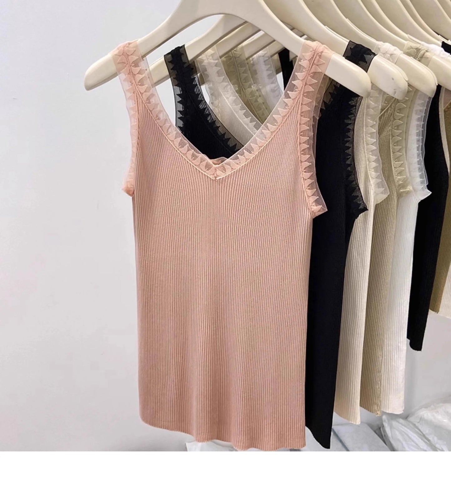 Women Summer Fashion Thin Knitted Undershirt Sleeveless Pullover Corset Top Half High Neck Comfortable Breathable Lace Tank Top SwiftNest