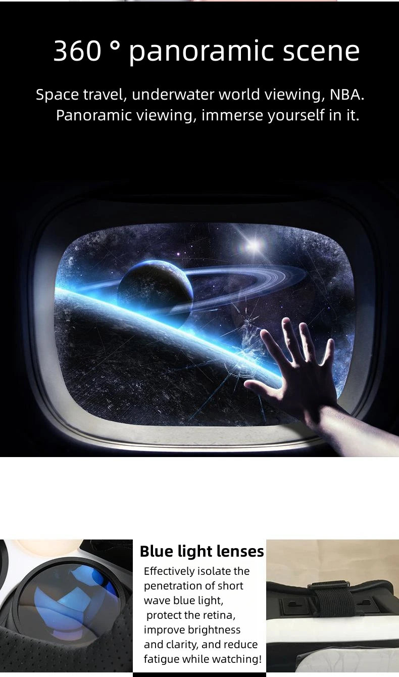 نظارات الواقع الافتراضي ثلاثية الأبعاد، سماعة رأس مثبتة على الرأس، قابلة للتعديل، مناسبة للهواتف الذكية التي تعمل بنظام أندرويد بقياس 4.7-6.1 بوصة، خوذة لألعاب أفلام الواقع الافتراضي