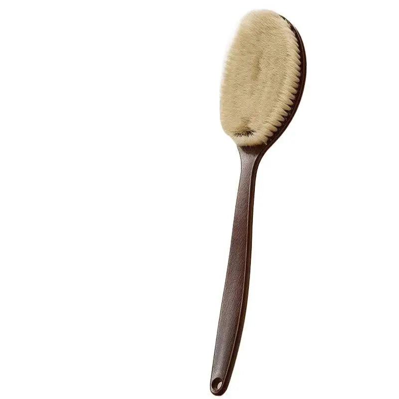 Bath Shower Brush Bathing Brush Dry Skin Body Soft Natural Bristle Massager Care Tool Soft Natural Bristle PE Handle