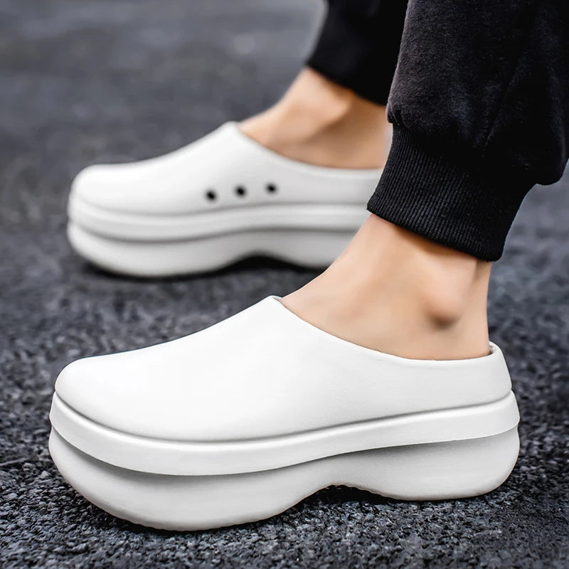 Fashion EVA Men Casual Shoes Thick Soles Sandals WaterProof Anti Slip Work Shoes Women Comfort Nurse Shoes Couple Garden Clogs