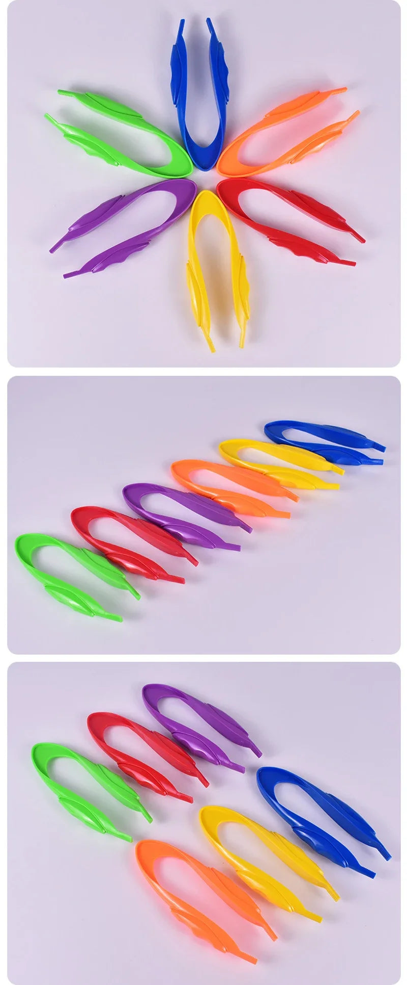 Kids Plastic Tweezers Clip Toys Children Fine Motor Skill Training Tool Set Montessori Early Learning Education Toys Toddle
