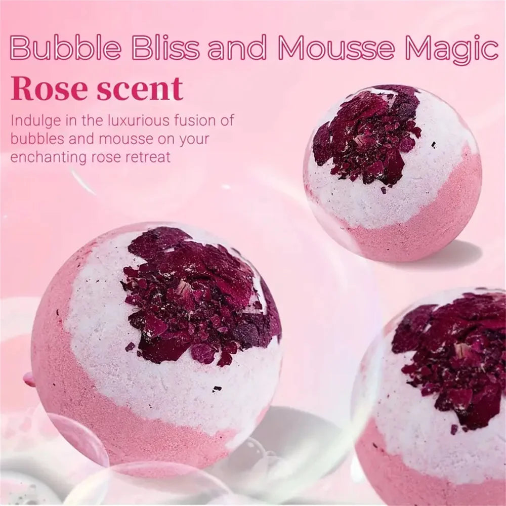 Bath Bomb Set Moisturizing Peeling Skin Care Bath Ball with Essential Oils And Bath Salts Handmade Bubble Ball Gift for Relaxing