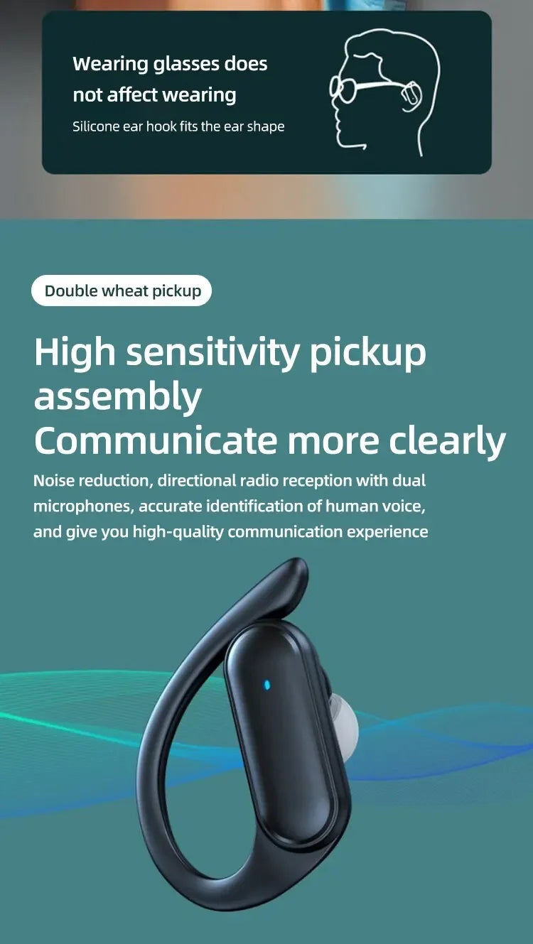 A520 Wireless Bluetooth Headset High Quality Earplugs Anti-Sweat Touch Light Mini  HD Sound Quality Stereo Universal Headset