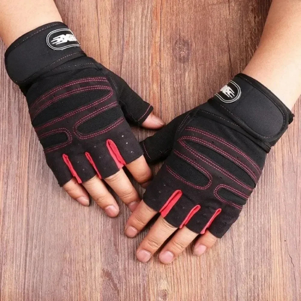 Outdoor Sport Gloves for Men Women Wrist Guard Fitness Gym Cycling Hiking Boxing Exercise Training Workout Long Wrist Fingerless
