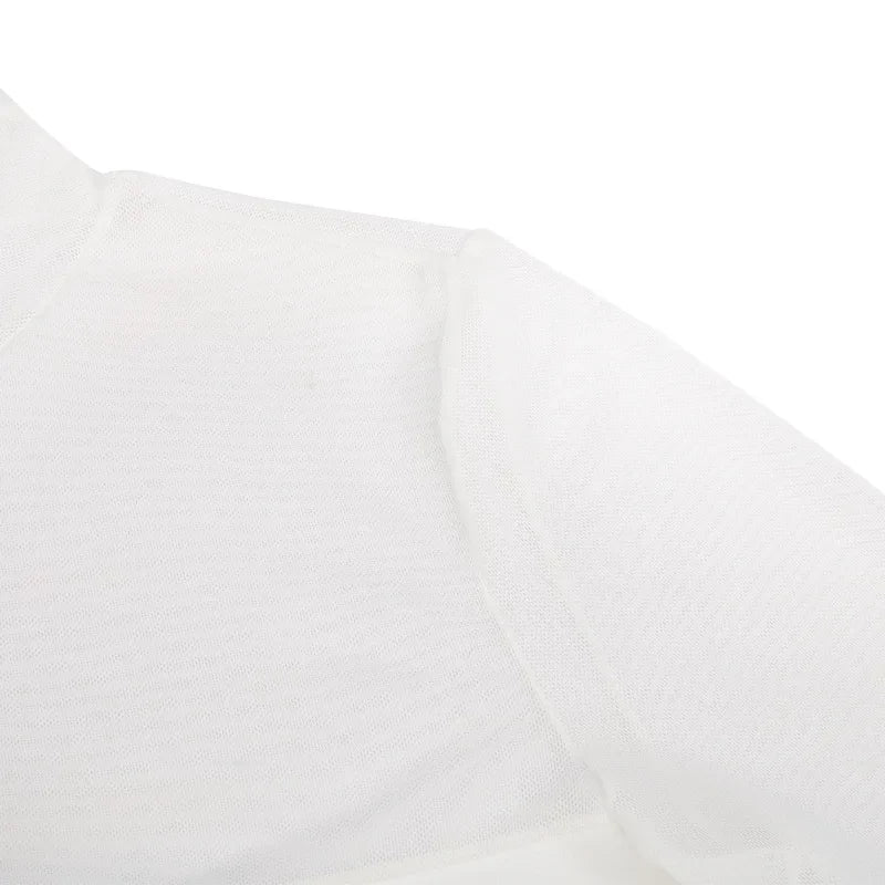 Fashion Trends Women Clothing Corset Top One-Pieces Bodysuit Sexy Long Sleeve See Through Body Feminino Gauze Patchwork Bustier