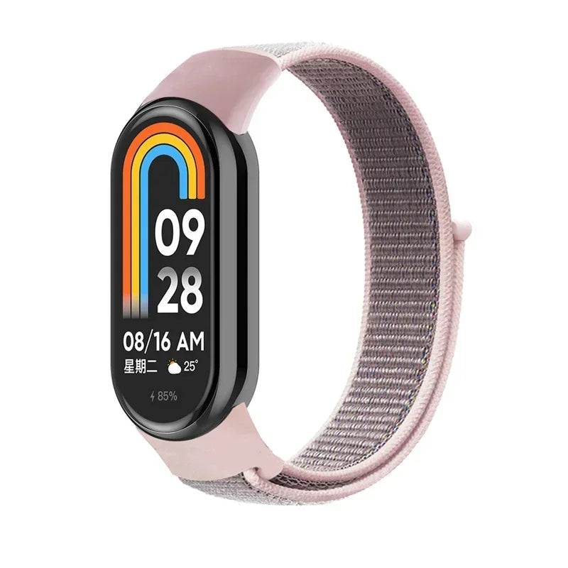 Nylon Loop Sports Strap for Xiaomi Mi Band 9 NFC SmartWatch Wristband Replacement Correa Mi band 9-8 Bracelet Belt Accessories