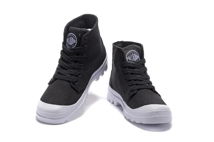 PALLADIUM Pampa Outdoor Classic Black and red Canvas Shoe Ankle Botas Cowboy Sneakers Boots Fashion Canvas Shoes Size Eur 40-45