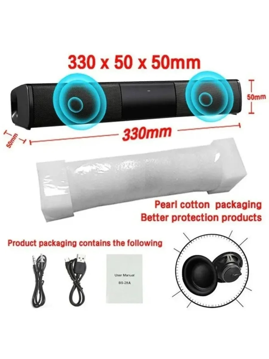 Powerful Wireless Bluetooth Speaker for Home Theater Computer TV Car Sound Box Soundbar Heavy Bass Subwoofer Radio Caixa De Som