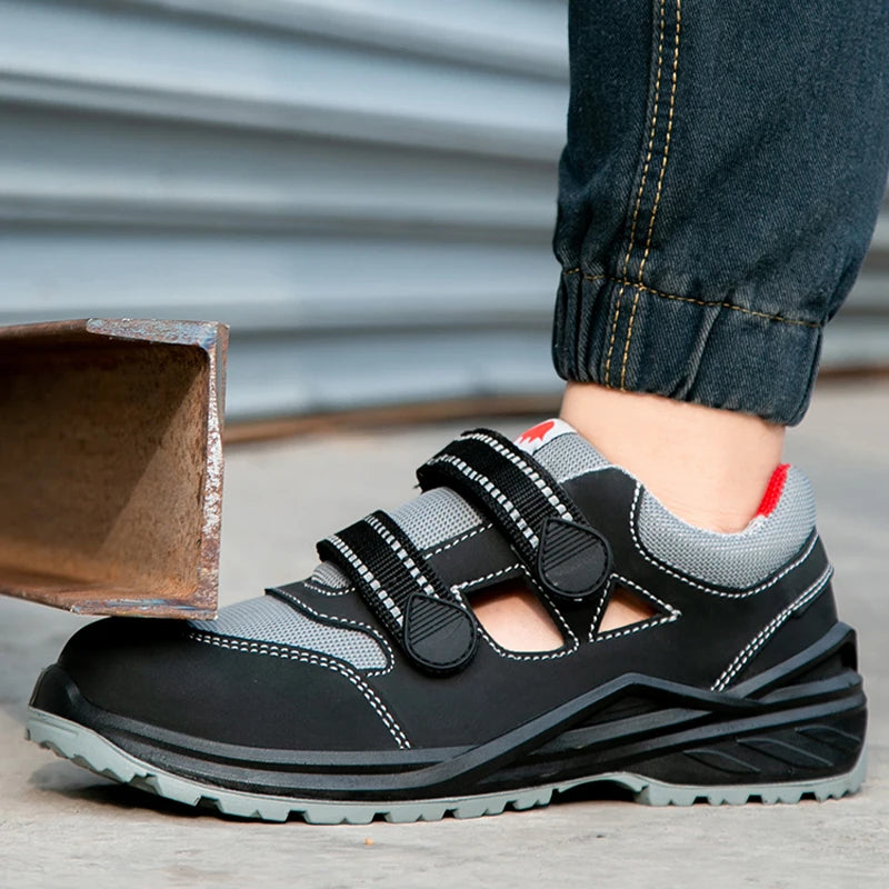 Summer Safety Shoes Men Construction Site Work Shoes Wear Resistant Anti Slip Breathable Sandals For Men Indestructible Shoes