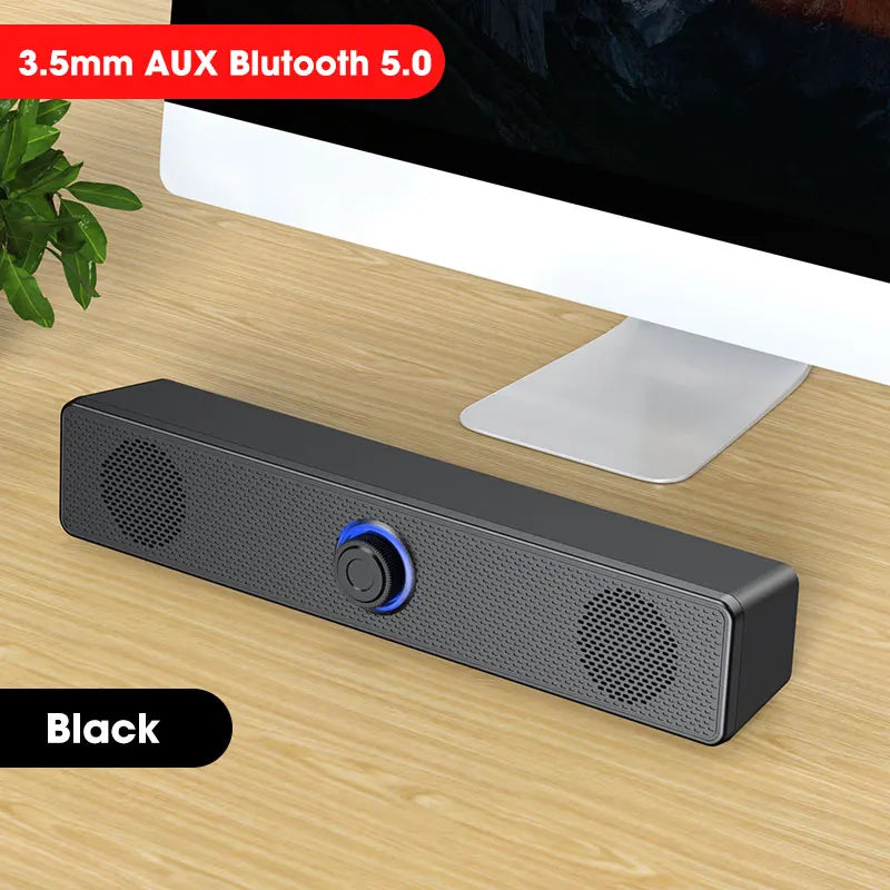 Bluetooth Computer Speakers Wired Surround Sound Bar Stereo Subwoofer Soundbar for Desktop Laptop PC Mini Home Theater System