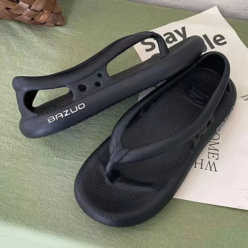 high-heeled sandals Flip-flops, men and women can wear anti-skid wear-resistant jacketed thick slippers in summer 2023