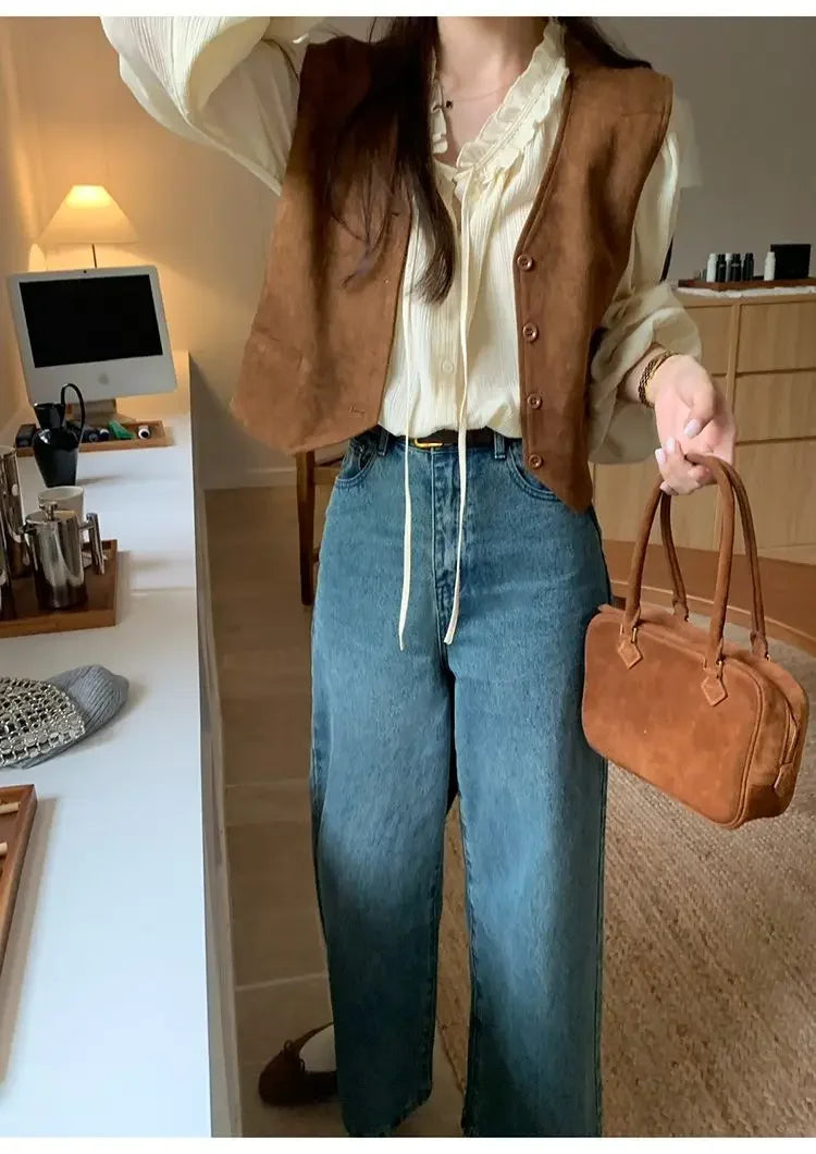 سترات أنيقة للنساء، معطف ربيعي وخريفي، مناسب لجميع المناسبات، كاجوال، موضة كورية، أناقة هاراجوكو، ملابس الشارع، أناقة نسائية