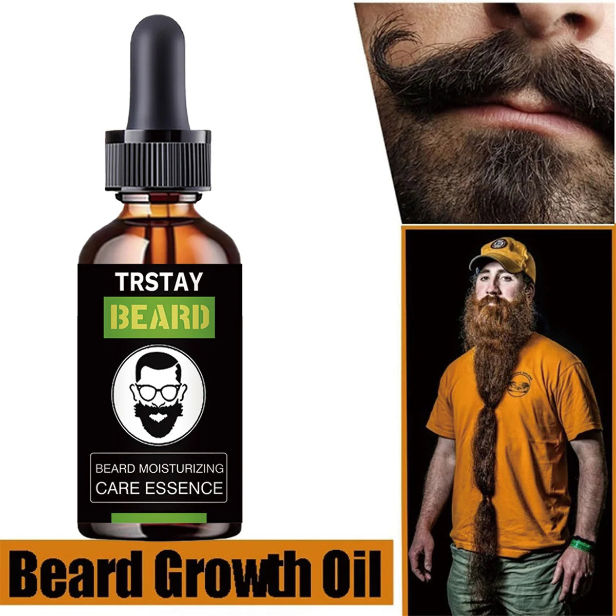 Beard Moisturizing Care Essence for Men, Gently Nourishes Beard Skin, Improves Beard Dryness and Roughness,