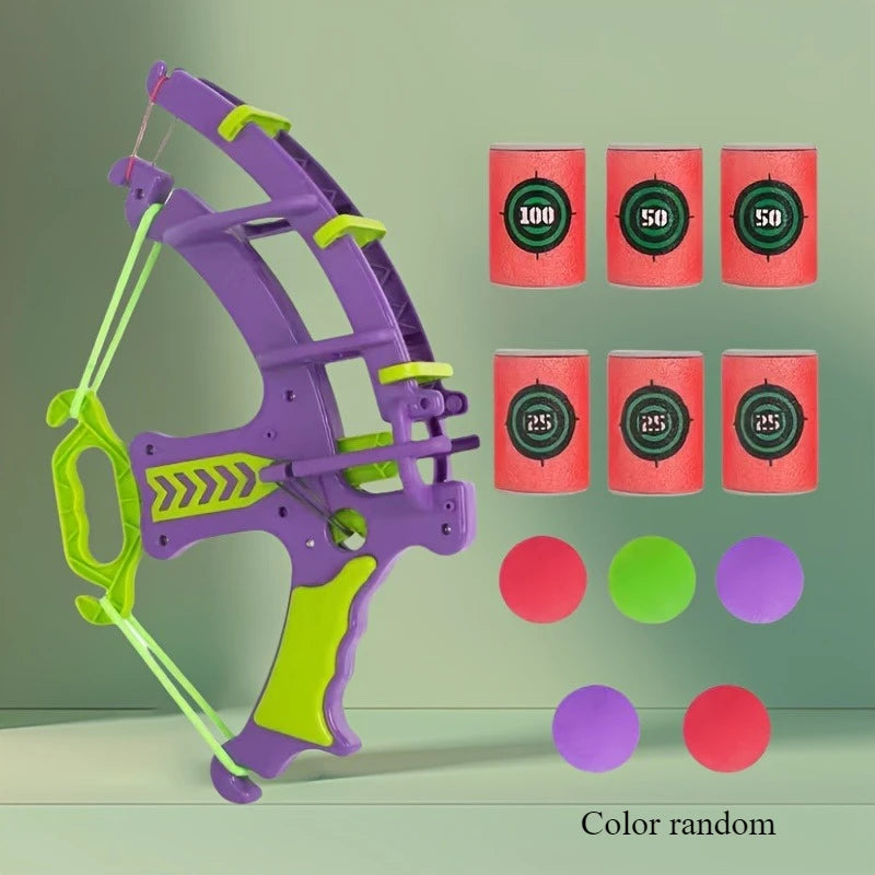 1 set of toys suitable for indoor and outdoor activities, including sports, jumping, cartoon dart board, throwing sticky balls