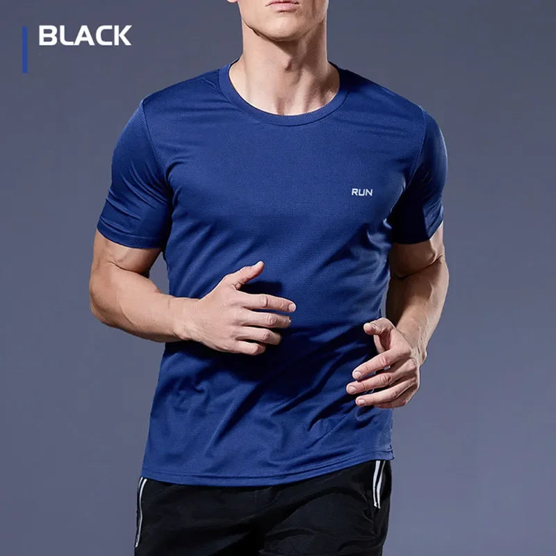 Summer Short-sleeved Sports Shirts, Multi-color Outdoor Fitness Clothing, Men's 3D T-shirts, Running Breathable Quick-drying Top