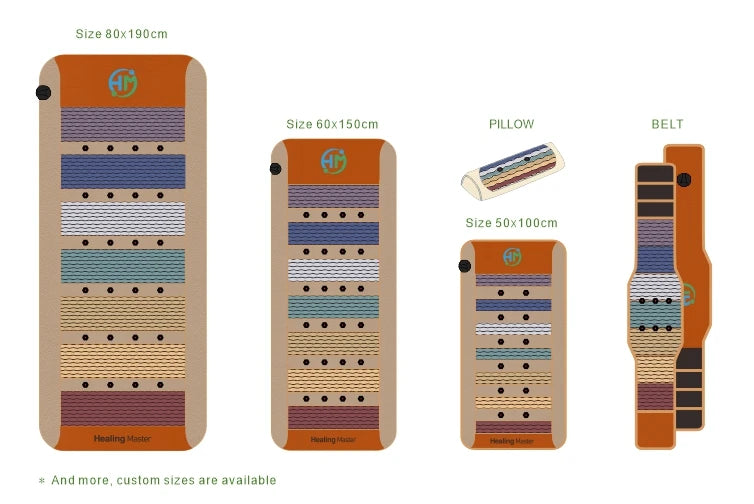 High-Dose Amethyst PEMF Mat 1-50hz Tourmaline Far Infrared Negative Ion Massage Mattress for Health Care and Wellness