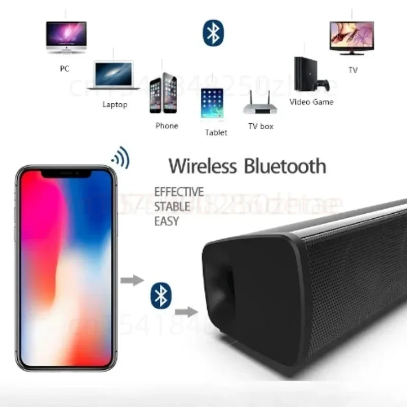 Bluetooth Speaker Super Powerful Sound Bar Portable Wireless Surround Stereo Home TV Sound Box Subwoofer FM Radio Home Theater
