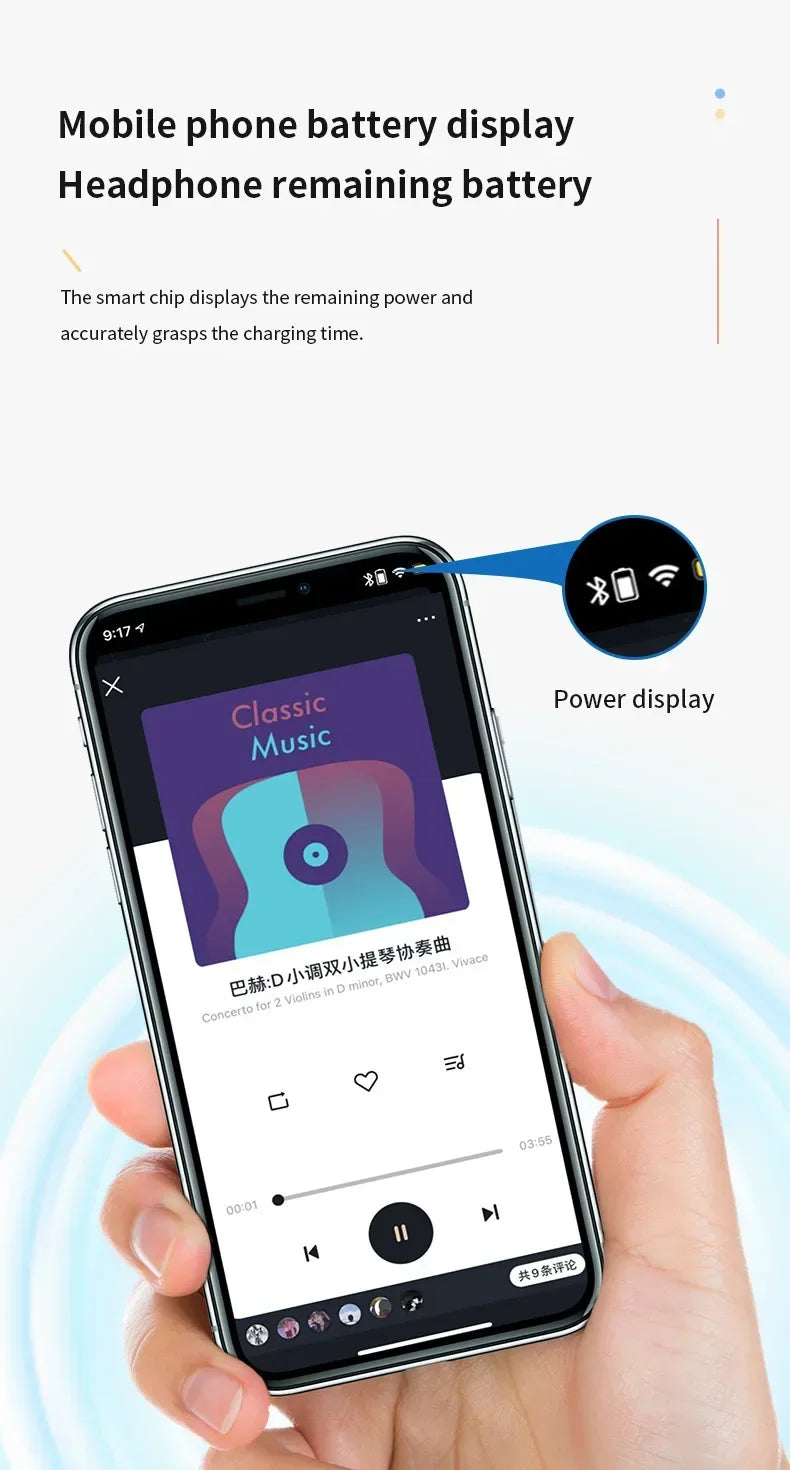 Bluetooth 5.2 Business Wireless Headphone Ear-Hook Mini HIFI Bass Noise Cancelling Earphone With Mic Earbuds Sport Game Headset