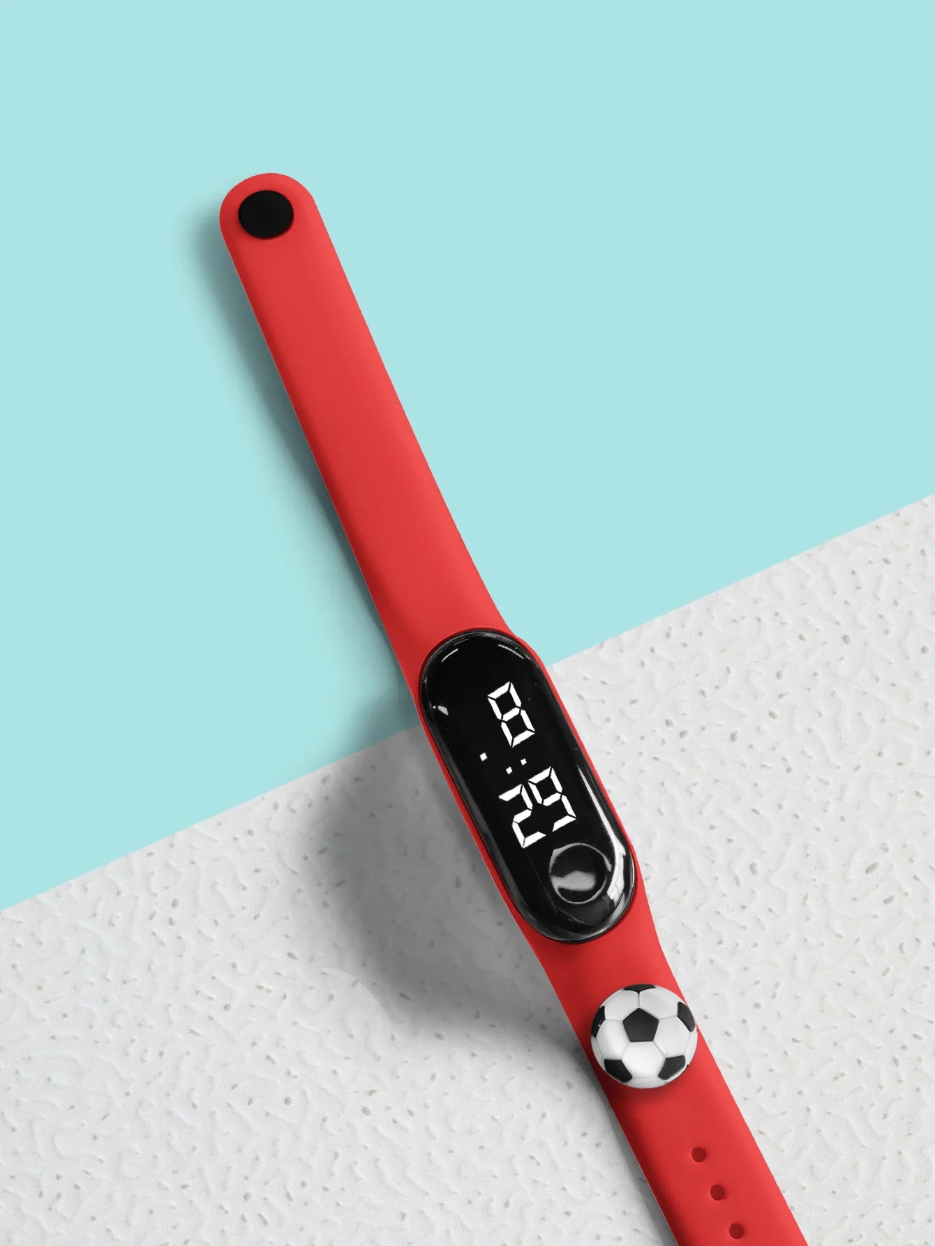 New Children's Outdoor Sports Watch Bracelet Simple Cartoon Football Student Electronic Watch Children's Festival Gift