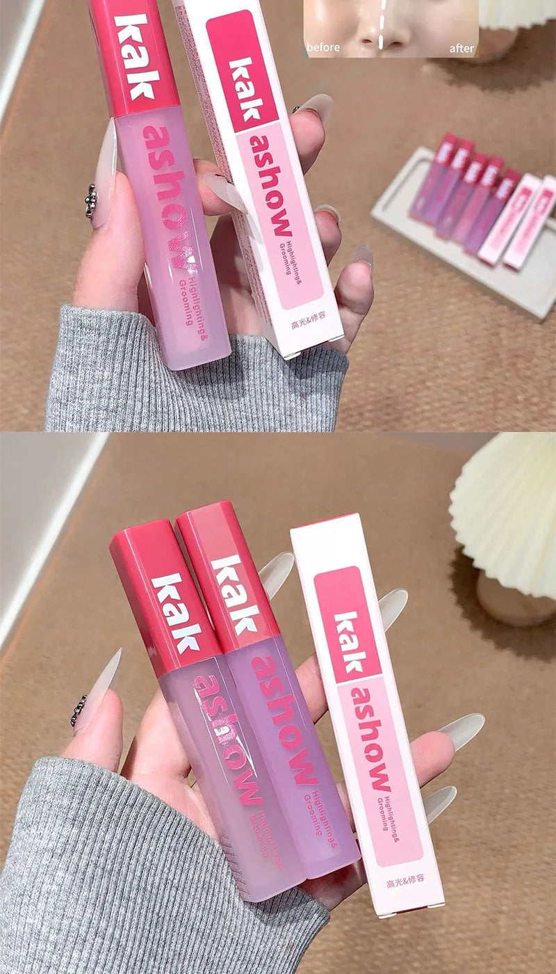 kakashow flawless beautification liquid, light and thin skin makeup, concealer highlights, natural makeup