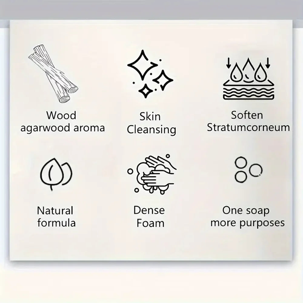 Handmade Whitening Soap Skin Care Deep Cleansing Moisturizing Cleansing Essential oil Mild Soap Brightens Skin Sandalwood Soap