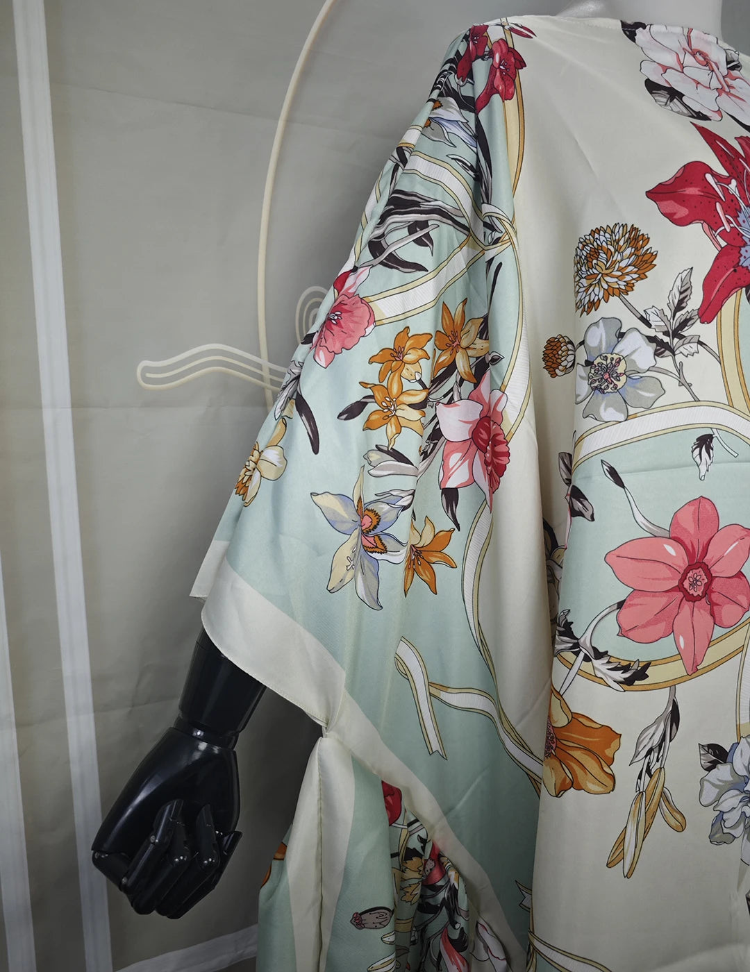 2025 Summer Fashion Beach Wear Twill Silk Loose Ruffle Sleeve Blouse For Women Elegant Lady Evening Party Soft Floral Tops