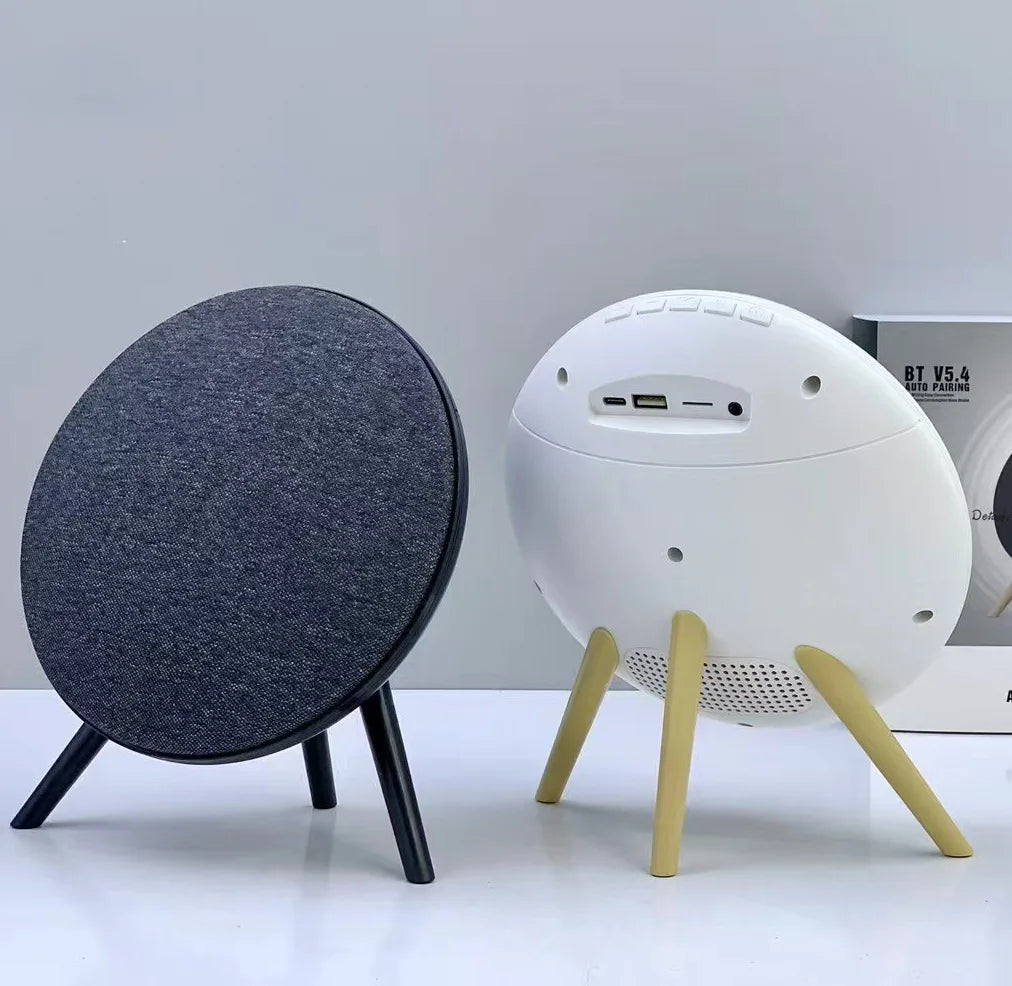 مكبر صوت صغير بتقنية البلوتوث بتصميم UFO BT 5.4 HIFI ستيريو لاسلكي نظام صوت المسرح المنزلي يدعم TWS TF USB AUX FM Play