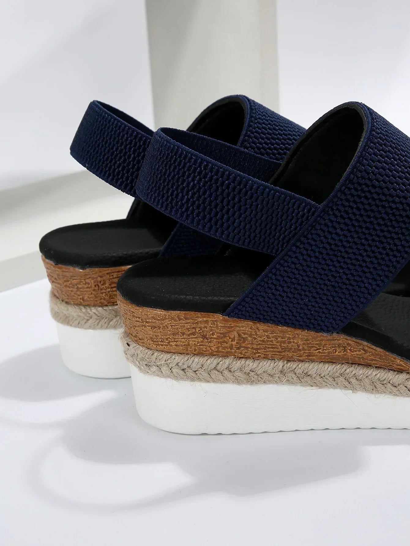 Plus Size 36-43 Women's Sandals Summer Casual Shoes for Women Comfortable Non-slip Walking Slip on Elastic Fabric Female Shoes