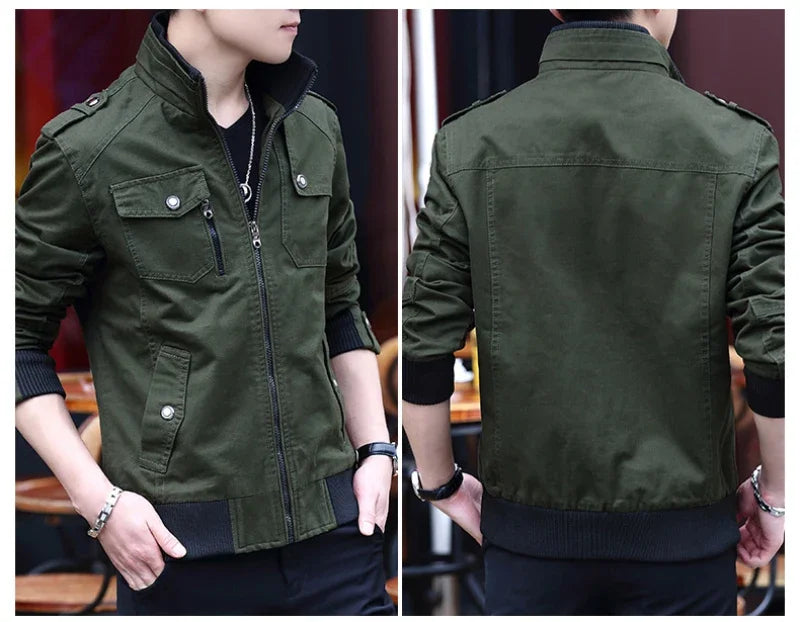 mens cargo jackets New Fashion bomber jacket mens wear simple British style Warm Windproof Jacket and coat baseball jacket male