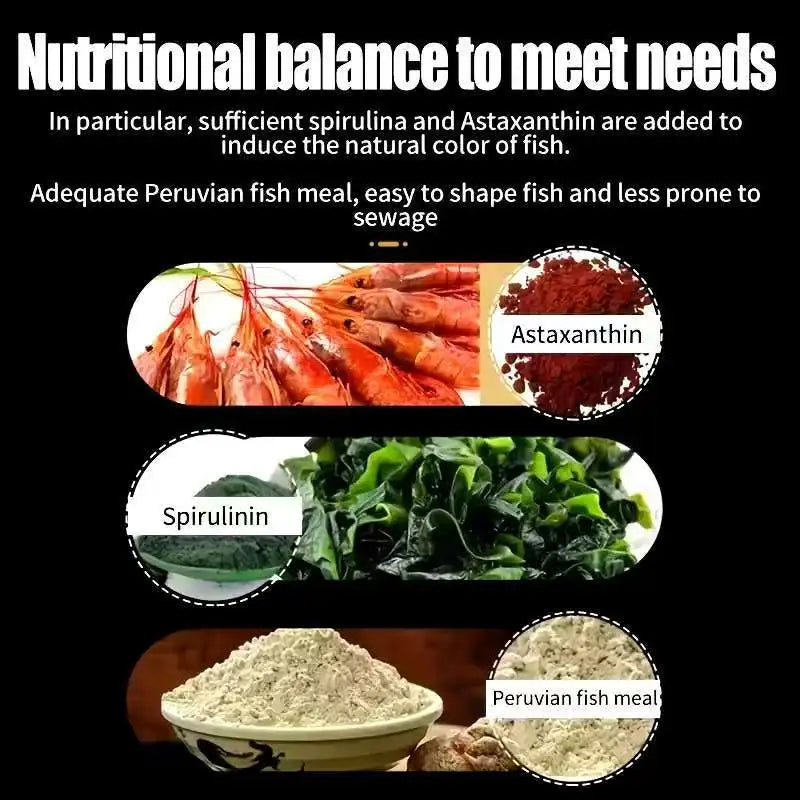 Tropical Fish Feed Aquarium Ornamental Fish Feed For Fish Health Digestive Wellness Color Enhancement