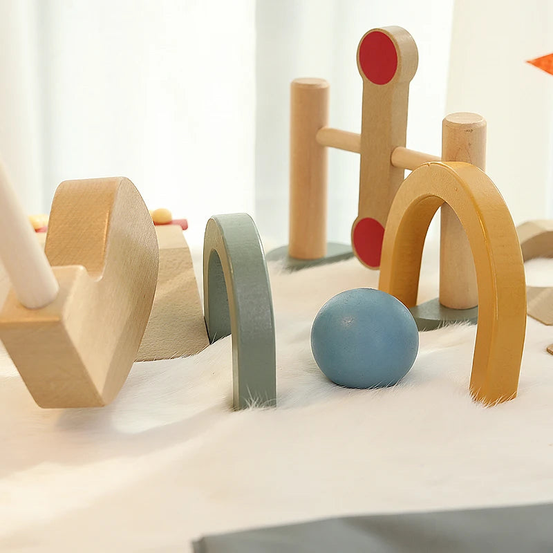 wooden Golf Toys Set for Kids Educational Golf Toys Kits for Toddlers Outdoor Lawn and Indoor Sports Toys for Toddlers  ﻿