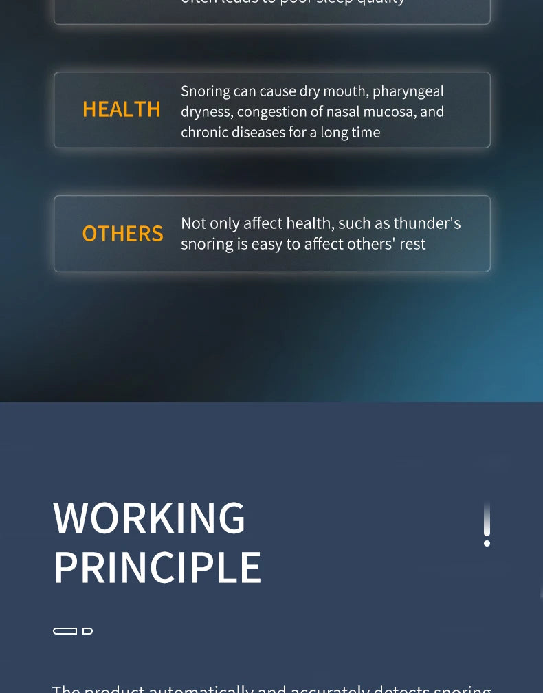 Smart Anti-snoring Device Portable Electric Ear Hook Comfortable Sleep Well Stop Snore Health Care Sleep Apnea Aid