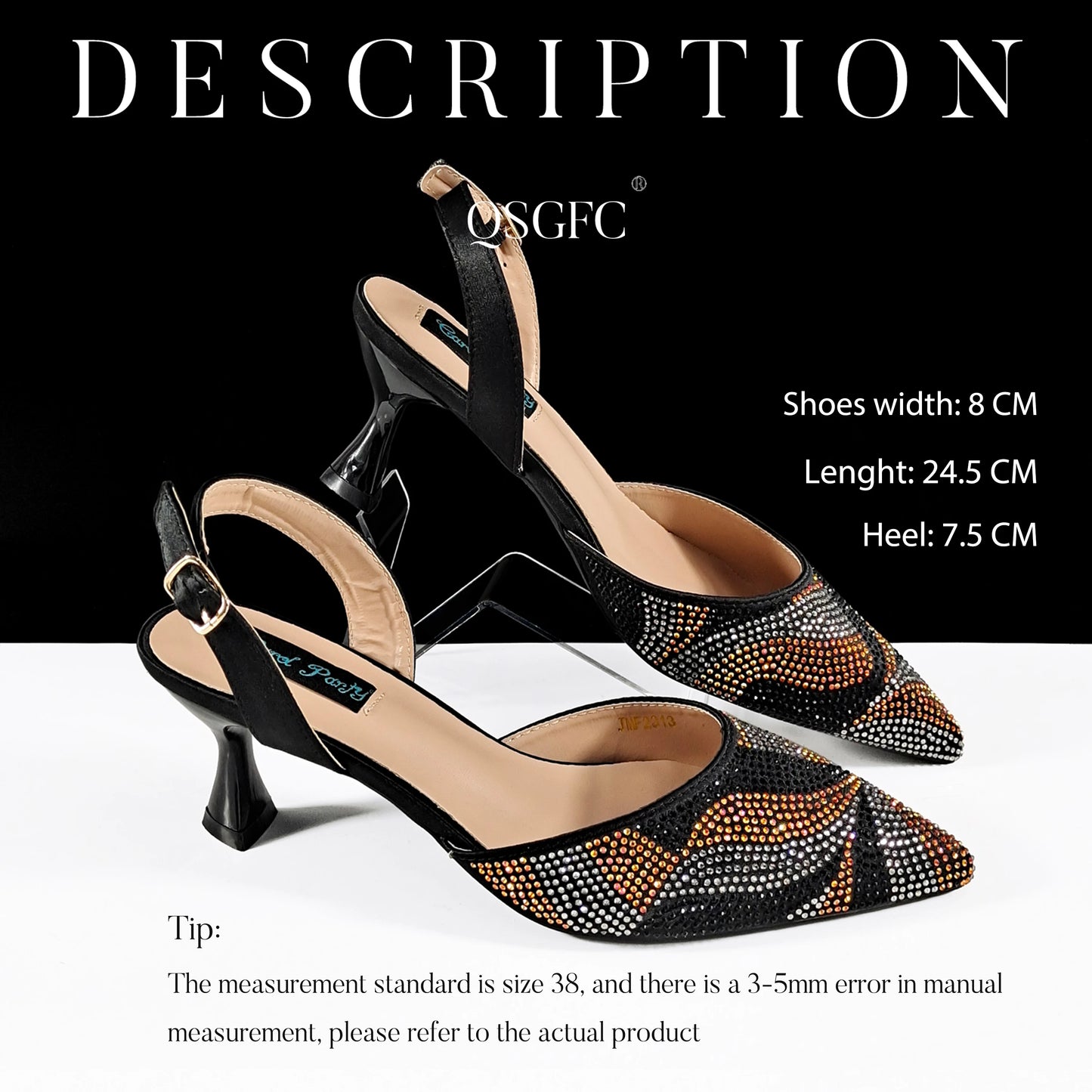 Festive Elegance: Spot Goods Dazzling Heels and Chic Long Bag Clutch Perfect Combination Of Shoes And Bag for Special Occasions