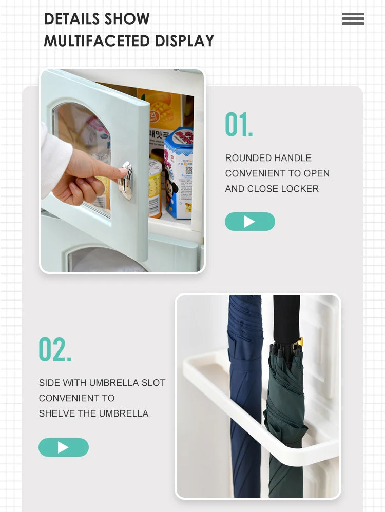 Home bedroom removeable Storage Organizer, Book Shelf, DIY Plastic Closet Cabinet