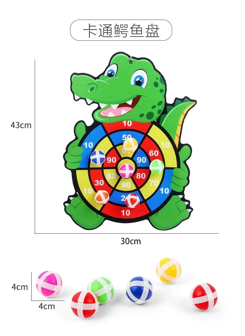 Child Montessori Toys for Kids 2 To 4 Years Old Cartoon Animal Dart Board Sticky Ball Family Interactive Educational Toys Baby