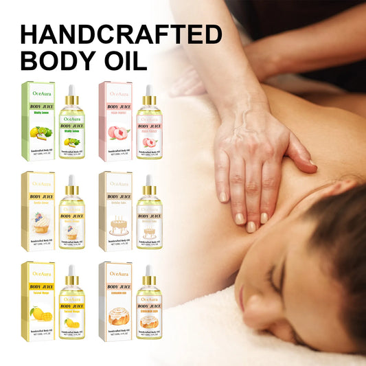 Body Oil Moisturizing Tender Skin Body Massage Oil Multiple Fragrances Skin Care Oil Body Care Multi-Effect Nourishing Dry Skin