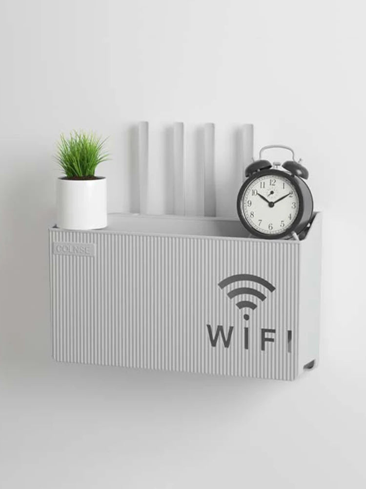 Home Router Storage Box, Wireless WIFI, TV Set-Top Box Wall Mounted Storage Rack, For Living Room, Bedroom Sorting Storage