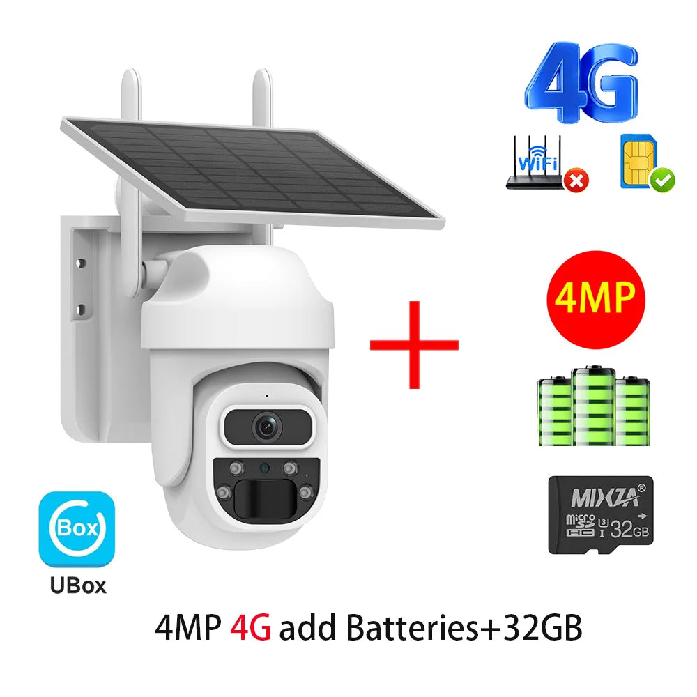 INQMEGA 8MP 4K Solar Wirelesss IP Camera With Battery Outdoor HD 4MP Dual Lens WiFi IP Camara Solar Panel CCTV Security Factroy