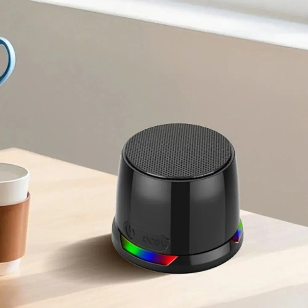 Bluetooth 5.3 Magnetic Mini Speaker Anti Lost HD Sound RGB Light Speaker Deep Bass Compact Design Portable Sound Box Outdoor Use