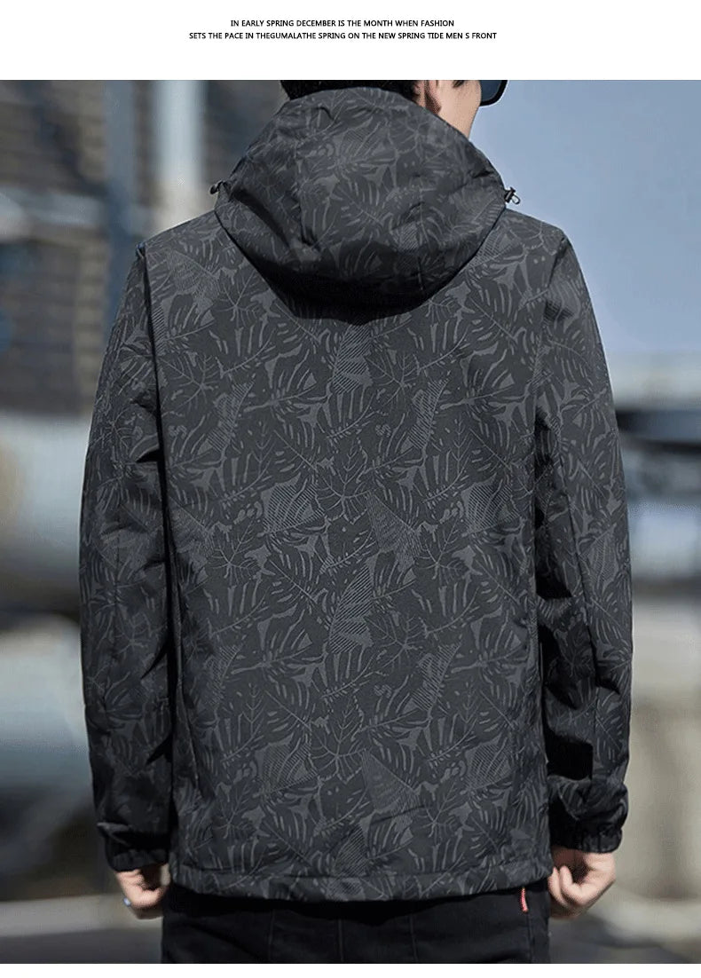 Sport Coat Men's New Style Casual Waterproof Outdoor Jacket for Spring Fashion Print Men's Clothing Outdoor Jacket for Men With