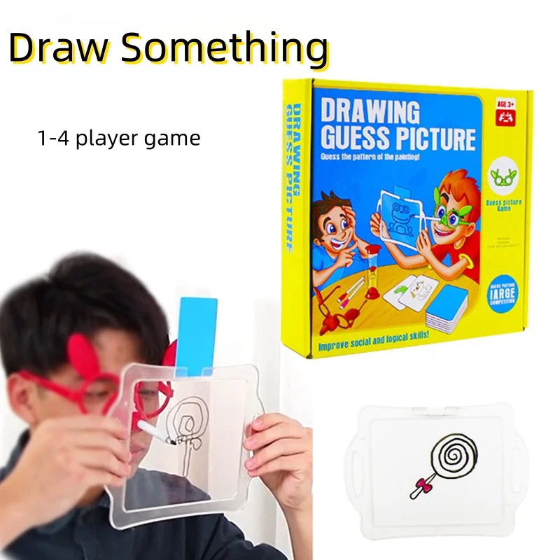 Montessori Kids Toys Drawing DIY Draw Something Game Learning Educational Multiplayer Interactive Game Toys for Children Gift  ﻿