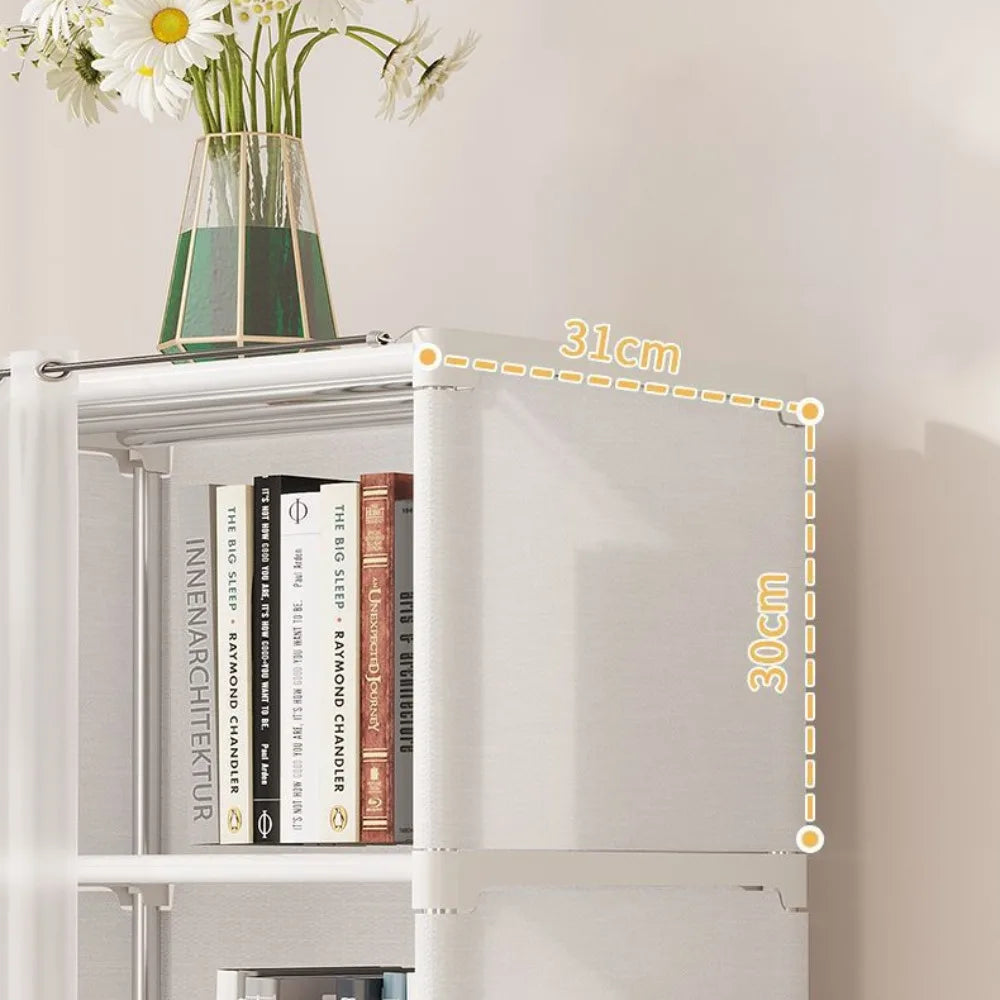 Simple Wardrobe Simple Cloth Wardrobe High-capacity Multipurpose Storage Rack Strong Load-bearing Capacity Dustproof Bookshelf