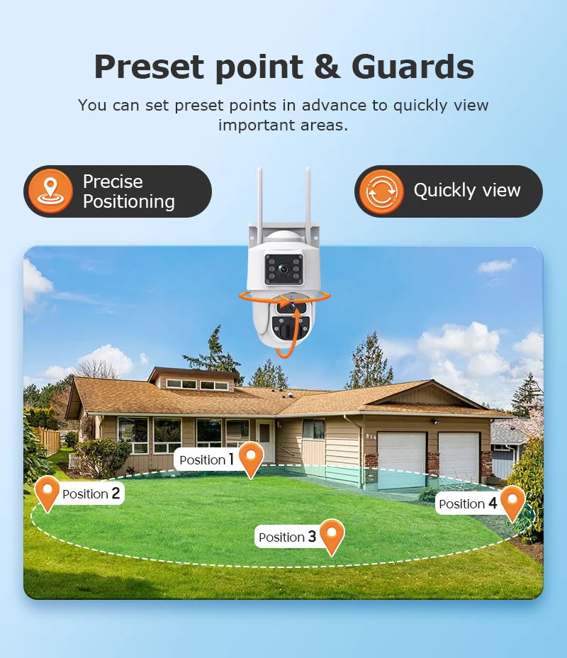 INQMEGA 8MP 4K Solar Wirelesss IP Camera With Battery Outdoor HD 4MP Dual Lens WiFi IP Camara Solar Panel CCTV Security Factroy