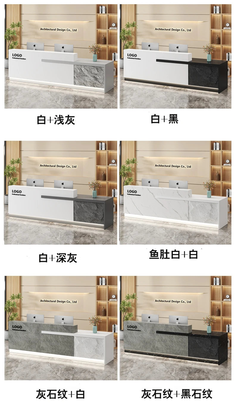 Kitchen Counter Reception Desks Decorations Display Beauty Salon Reception Desks Small Mostrador Negocio Commercial Furniture