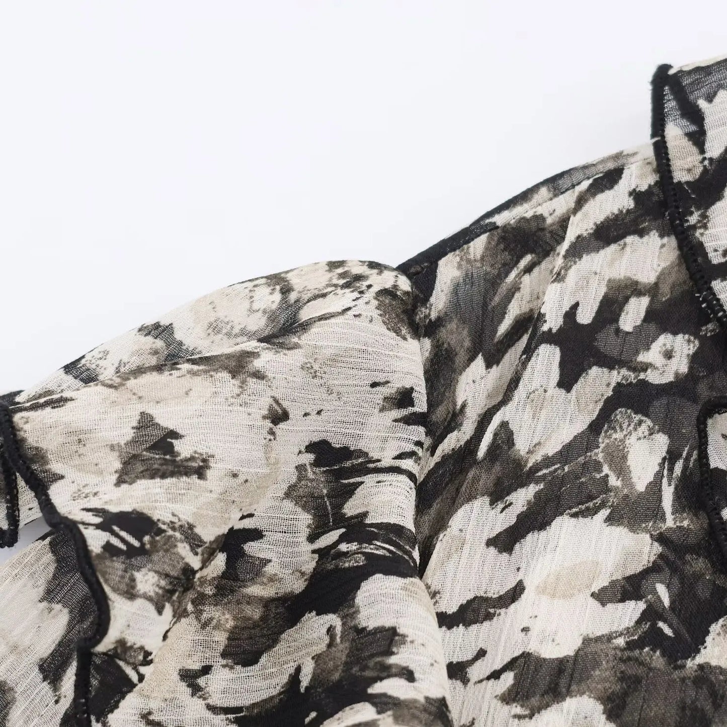 Women Fashion Printed Dress With Belt female Mini Dress Ruffles Short Dresses lady V-neck Long Sleeve Dress Elegant Party Dress