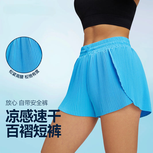 Sports Outdoor Fitness Shorts Breathable Quick Drying Three Quarter Shorts Loose Shorts for Women
