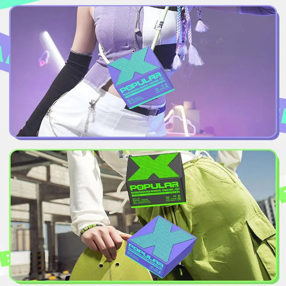 مكبر صوت محمول بتقنية البلوتوث - صوت محيطي عالي الدقة بزاوية 360 درجة، جهير قوي، صوت ثلاثي الأبعاد، إمكانية الاقتران، أحدث إصدار من تقنية البلوتوث 5.4، فكرة هدية مثالية